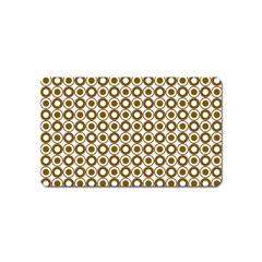 Mazipoodles Olive White Donuts Polka Dot Magnet (name Card) by Mazipoodles