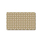 Mazipoodles Olive White Donuts Polka Dot Magnet (Name Card) Front