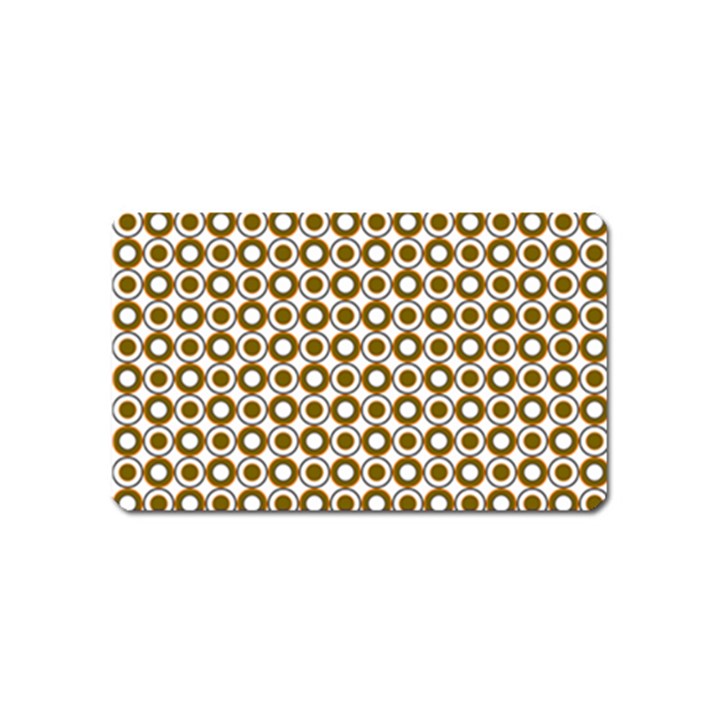 Mazipoodles Olive White Donuts Polka Dot Magnet (Name Card)