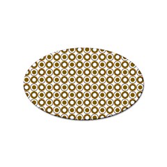 Mazipoodles Olive White Donuts Polka Dot Sticker Oval (100 Pack) by Mazipoodles