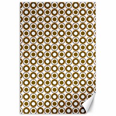 Mazipoodles Olive White Donuts Polka Dot Canvas 20  X 30  by Mazipoodles