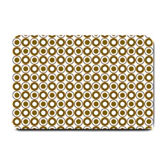 Mazipoodles Olive White Donuts Polka Dot Small Doormat by Mazipoodles