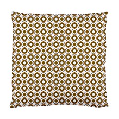 Mazipoodles Olive White Donuts Polka Dot Standard Cushion Case (two Sides)