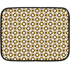 Mazipoodles Olive White Donuts Polka Dot Two Sides Fleece Blanket (mini) by Mazipoodles