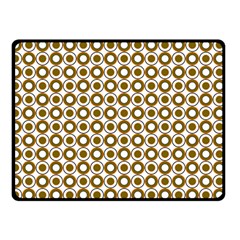 Mazipoodles Olive White Donuts Polka Dot Two Sides Fleece Blanket (small) by Mazipoodles