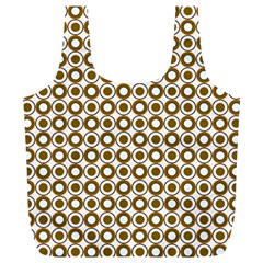 Mazipoodles Olive White Donuts Polka Dot Full Print Recycle Bag (xl) by Mazipoodles