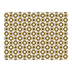 Mazipoodles Olive White Donuts Polka Dot Two Sides Premium Plush Fleece Blanket (mini) by Mazipoodles