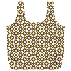 Mazipoodles Olive White Donuts Polka Dot Full Print Recycle Bag (xxl) by Mazipoodles