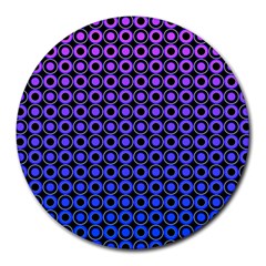 Mazipoodles Purple Pink Gradient Donuts Polka Dot Round Mousepad by Mazipoodles