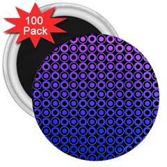 Mazipoodles Purple Pink Gradient Donuts Polka Dot 3  Magnets (100 Pack) by Mazipoodles