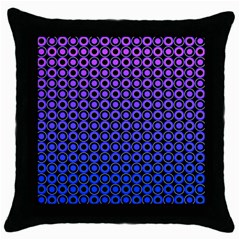 Mazipoodles Purple Pink Gradient Donuts Polka Dot Throw Pillow Case (black) by Mazipoodles