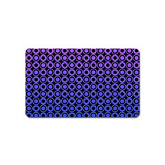 Mazipoodles Purple Pink Gradient Donuts Polka Dot Magnet (name Card) by Mazipoodles