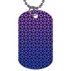 Mazipoodles Purple Pink Gradient Donuts Polka Dot Dog Tag (two Sides) by Mazipoodles