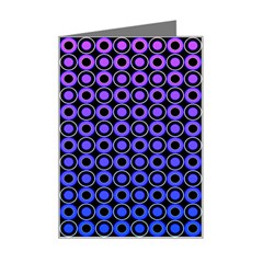 Mazipoodles Purple Pink Gradient Donuts Polka Dot Mini Greeting Card by Mazipoodles