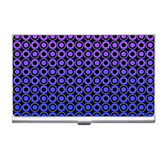 Mazipoodles Purple Pink Gradient Donuts Polka Dot Business Card Holder by Mazipoodles