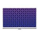 Mazipoodles Purple Pink Gradient Donuts Polka Dot Business Card Holder Front