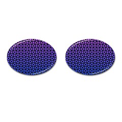 Mazipoodles Purple Pink Gradient Donuts Polka Dot Cufflinks (oval) by Mazipoodles