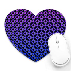 Mazipoodles Purple Pink Gradient Donuts Polka Dot Heart Mousepad by Mazipoodles