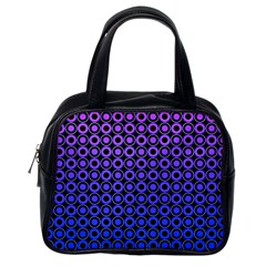 Mazipoodles Purple Pink Gradient Donuts Polka Dot Classic Handbag (one Side) by Mazipoodles