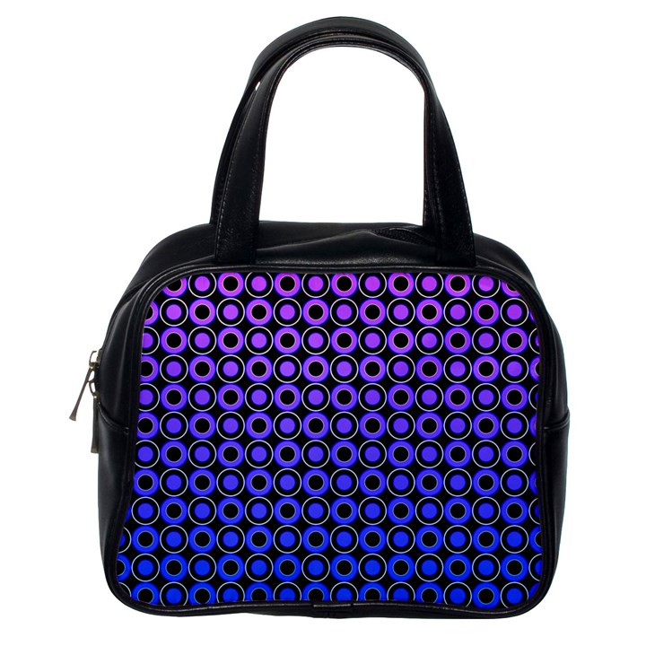 Mazipoodles Purple Pink Gradient Donuts Polka Dot Classic Handbag (One Side)