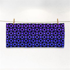 Mazipoodles Purple Pink Gradient Donuts Polka Dot Hand Towel by Mazipoodles