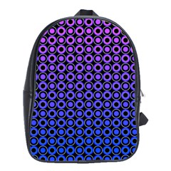 Mazipoodles Purple Pink Gradient Donuts Polka Dot School Bag (large) by Mazipoodles