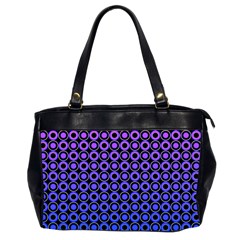 Mazipoodles Purple Pink Gradient Donuts Polka Dot Oversize Office Handbag (2 Sides) by Mazipoodles