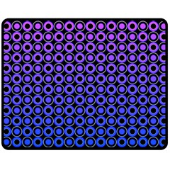 Mazipoodles Purple Pink Gradient Donuts Polka Dot Two Sides Fleece Blanket (medium) by Mazipoodles