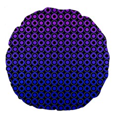 Mazipoodles Purple Pink Gradient Donuts Polka Dot Large 18  Premium Flano Round Cushions by Mazipoodles