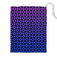 Mazipoodles Purple Pink Gradient Donuts Polka Dot Drawstring Pouch (5xl) by Mazipoodles