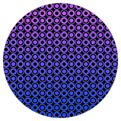 Mazipoodles Purple Pink Gradient Donuts Polka Dot Round Trivet by Mazipoodles