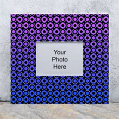 Mazipoodles Purple Pink Gradient Donuts Polka Dot White Wall Photo Frame 5  X 7  by Mazipoodles