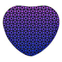 Mazipoodles Purple Pink Gradient Donuts Polka Dot Heart Glass Fridge Magnet (4 Pack) by Mazipoodles