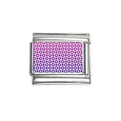 Mazipoodles Pink Purple White Gradient Donuts Polka Dot  Italian Charm (9mm) by Mazipoodles