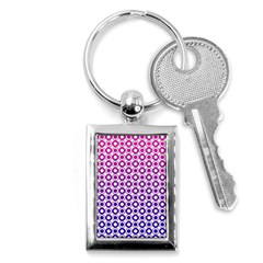 Mazipoodles Pink Purple White Gradient Donuts Polka Dot  Key Chain (rectangle) by Mazipoodles