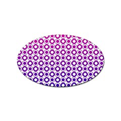 Mazipoodles Pink Purple White Gradient Donuts Polka Dot  Sticker (oval) by Mazipoodles