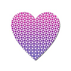 Mazipoodles Pink Purple White Gradient Donuts Polka Dot  Heart Magnet by Mazipoodles