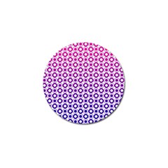 Mazipoodles Pink Purple White Gradient Donuts Polka Dot  Golf Ball Marker by Mazipoodles