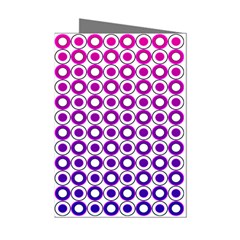 Mazipoodles Pink Purple White Gradient Donuts Polka Dot  Mini Greeting Cards (pkg Of 8) by Mazipoodles