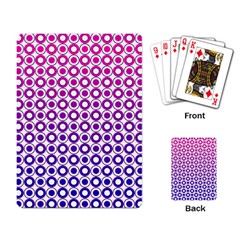 Mazipoodles Pink Purple White Gradient Donuts Polka Dot  Playing Cards Single Design (rectangle)