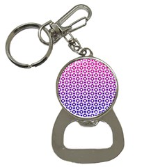 Mazipoodles Pink Purple White Gradient Donuts Polka Dot  Bottle Opener Key Chain by Mazipoodles