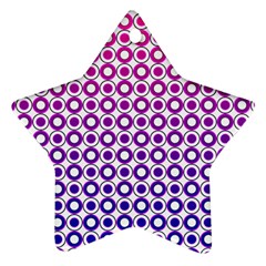 Mazipoodles Pink Purple White Gradient Donuts Polka Dot  Star Ornament (two Sides) by Mazipoodles