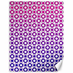 Mazipoodles Pink Purple White Gradient Donuts Polka Dot  Canvas 12  X 16  by Mazipoodles