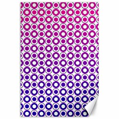 Mazipoodles Pink Purple White Gradient Donuts Polka Dot  Canvas 12  X 18  by Mazipoodles