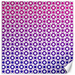 Mazipoodles Pink Purple White Gradient Donuts Polka Dot  Canvas 16  X 16  by Mazipoodles