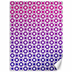 Mazipoodles Pink Purple White Gradient Donuts Polka Dot  Canvas 36  X 48  by Mazipoodles