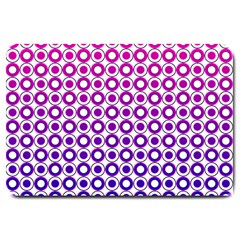 Mazipoodles Pink Purple White Gradient Donuts Polka Dot  Large Doormat by Mazipoodles