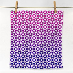 Mazipoodles Pink Purple White Gradient Donuts Polka Dot  Face Towel by Mazipoodles