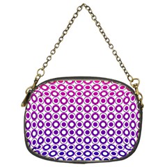 Mazipoodles Pink Purple White Gradient Donuts Polka Dot  Chain Purse (one Side) by Mazipoodles