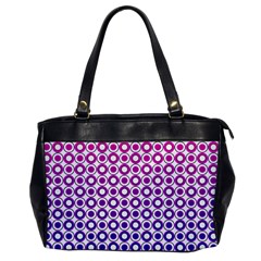 Mazipoodles Pink Purple White Gradient Donuts Polka Dot  Oversize Office Handbag by Mazipoodles